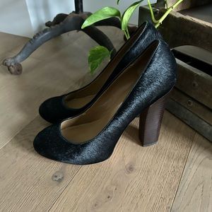 Ann Taylor black calf hair heels-size 9